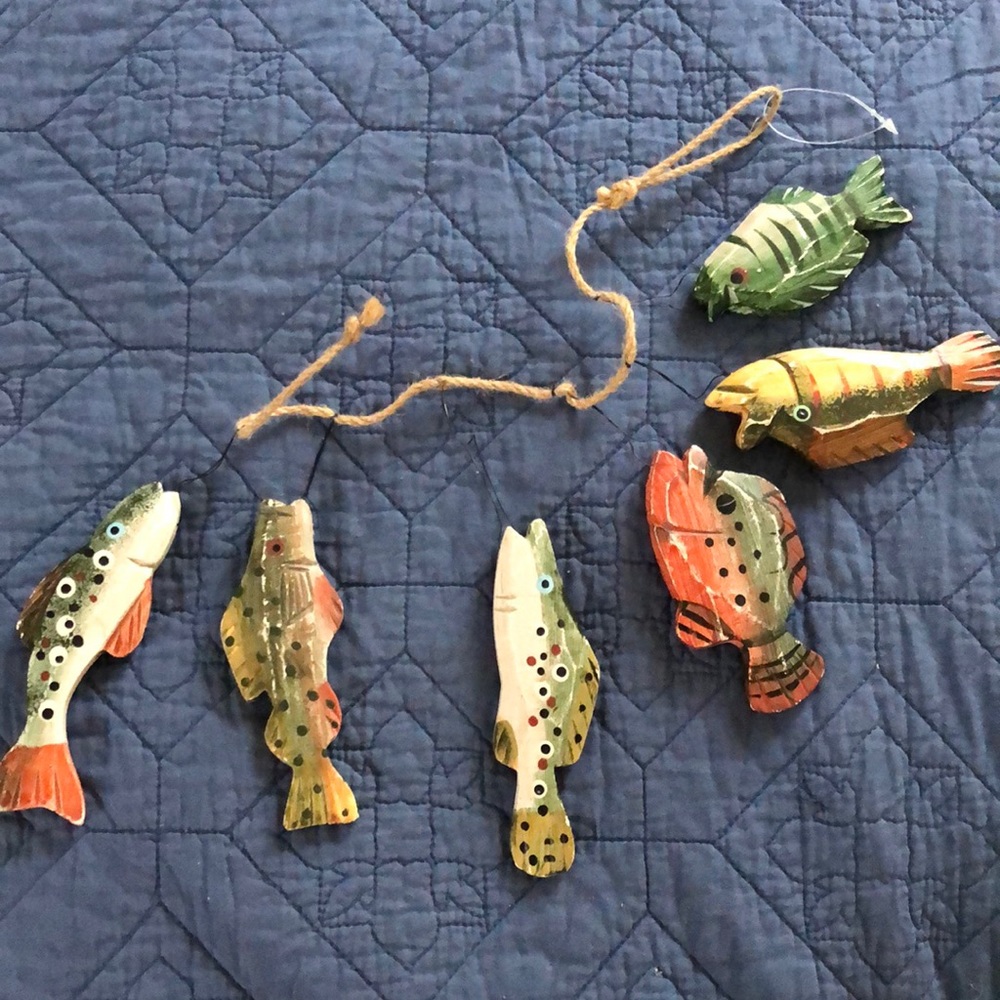 Wooden fish wall decor